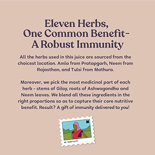 Kapiva Kapiva Immune Care Juice (2L) | 11 Immune-booster herbs in 1 Ayurvedic Juice including Amla, Neem, Ashwagandha and More | Pure and Natural - Super Saver Pack of 2