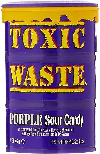 Toxic Waste Toxic Waste Sour Candy Assortment Of Red, Green, Purple, Hazrdously & Nuclear Fusion Flavour Hard Boiled Sweets (Uk) (Imported) (Variety Pack), 42 grams