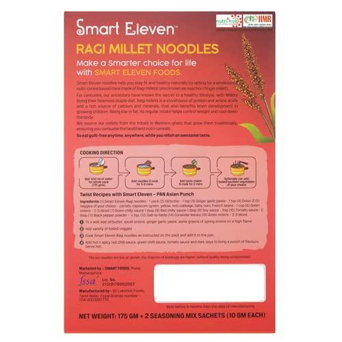 Smart Eleven Smart Eleven Healthy Millet Noodles | Zero Maida, Zero Wheat & Preservative Free Noodles (175 gm each pack) (Ragi, Pack of 5)