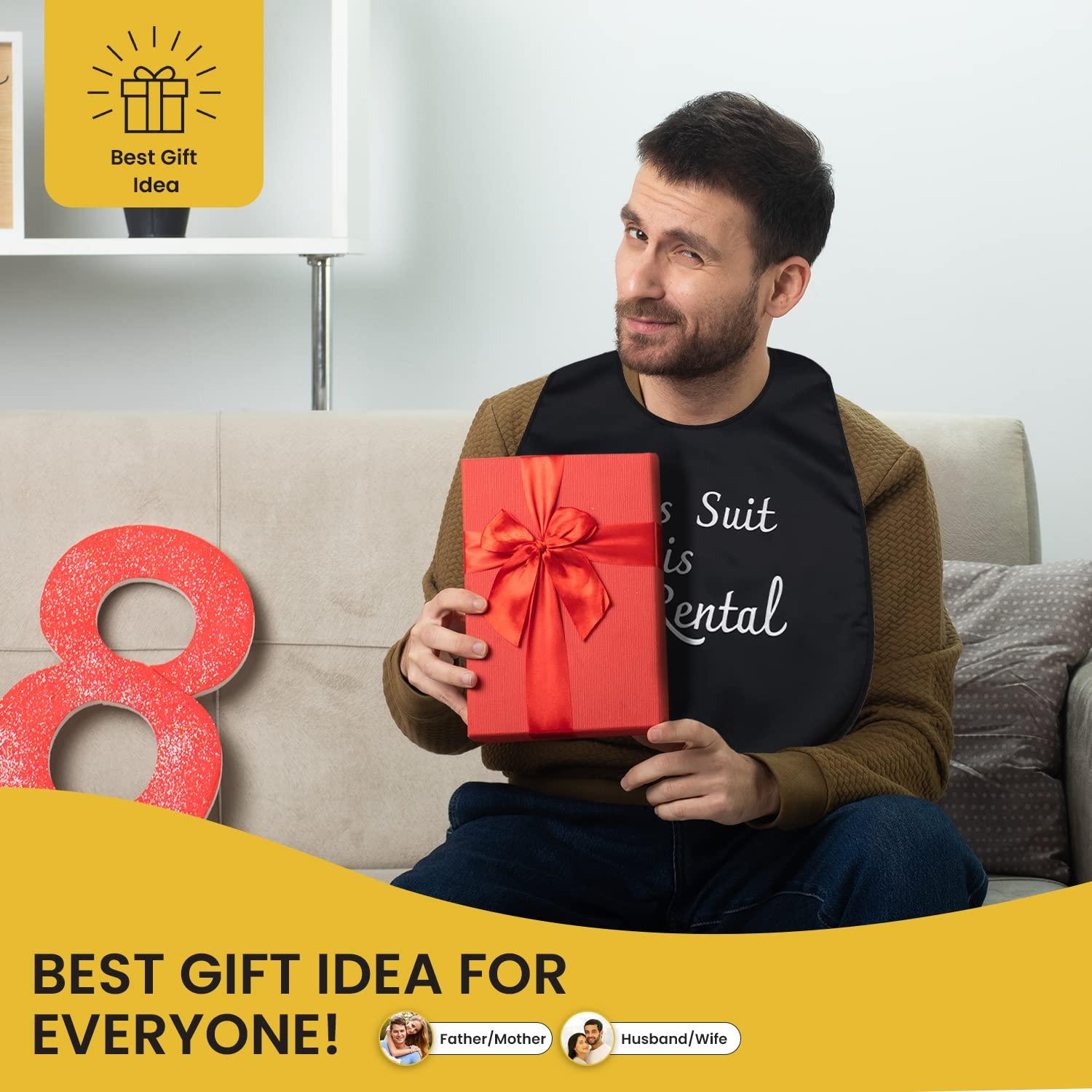 Vicoohome Funny Adult Bibs for Women - for Men Washable Dad Humor Bibs for Eating Dining Bridal Clothing Protectors Wedding Gifts Gag Gift (This Dress Was Expensive)