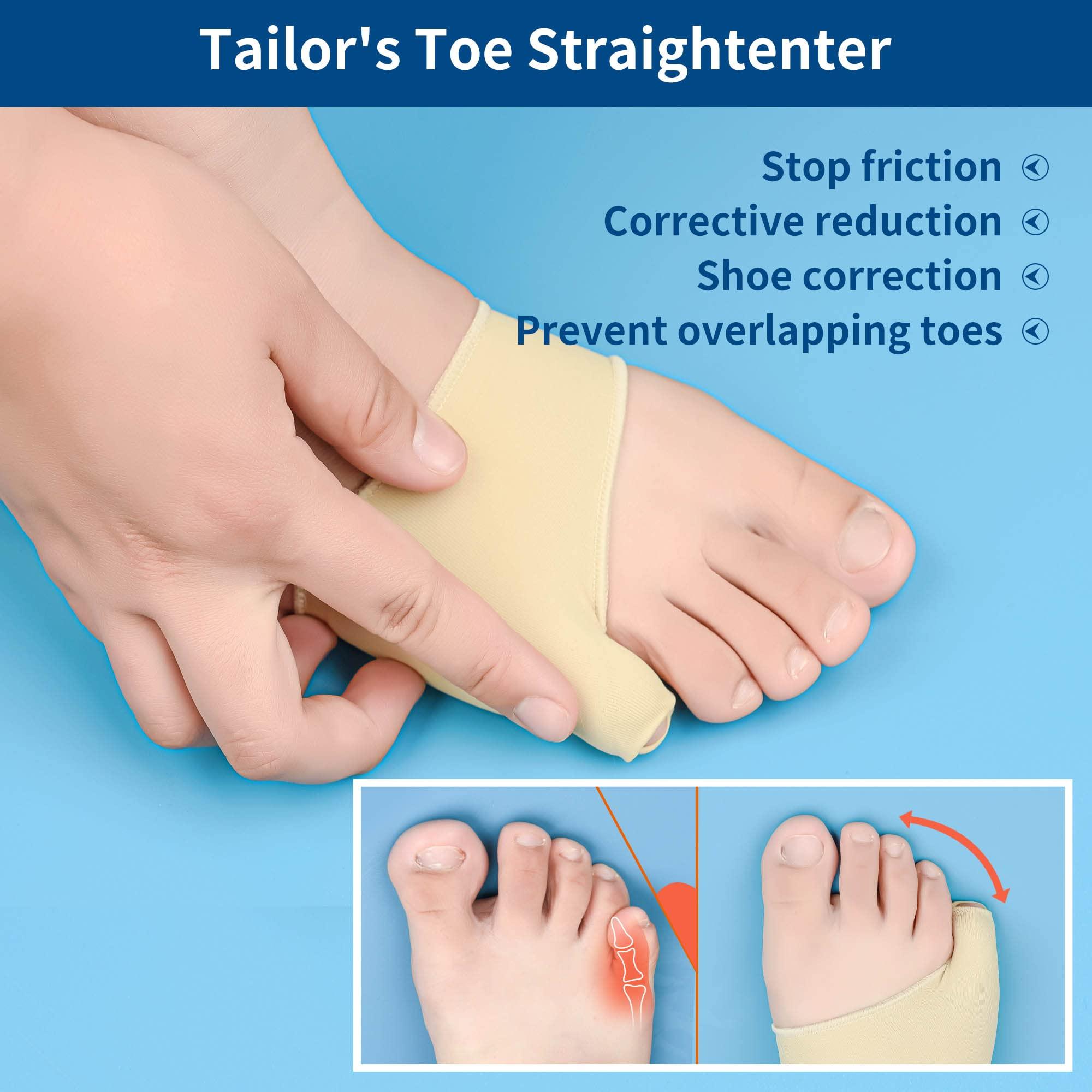 DYKOOK DYKOOK Tailors Bunion Corrector 1Pair Pinky Toe Pain Relief Bunionette Pads(Large)