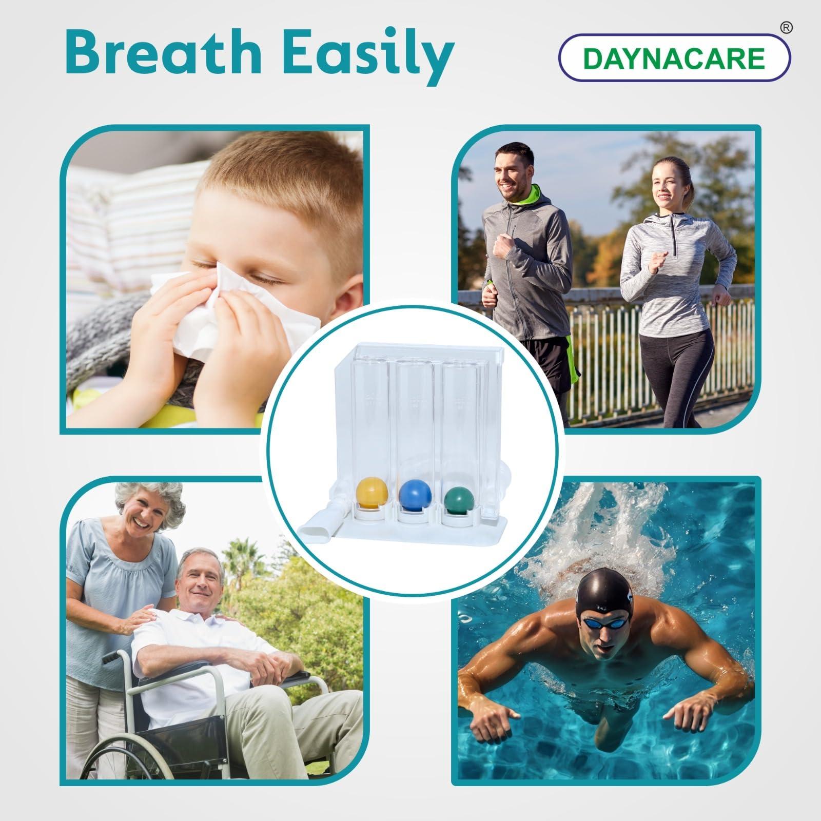 Dayana Care 3 Ball Spirometer, Breathing Exerciser With 3 Stage