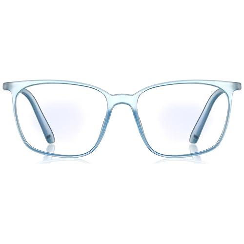 ENRICO ENRICO Bluno Square Zero Power Computer Blue Light Blocking Glasses | Anti Glare Blue Light Filter Glasses for Eye Protection from Laptop/Mobile Screen | Blue cut Reading Glasses for Men & Women