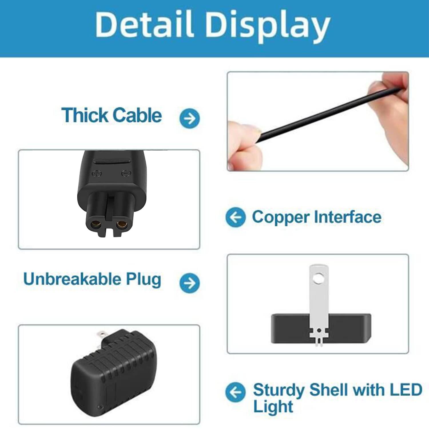 YANZHI Replacement for Remington Charger, Shaver Charger for Remington HC4250 PG6171 PF7500 PF7600 PG6250 Electric Razor, 5V PA-0510N Power Cord for Remington Beard Trimmer