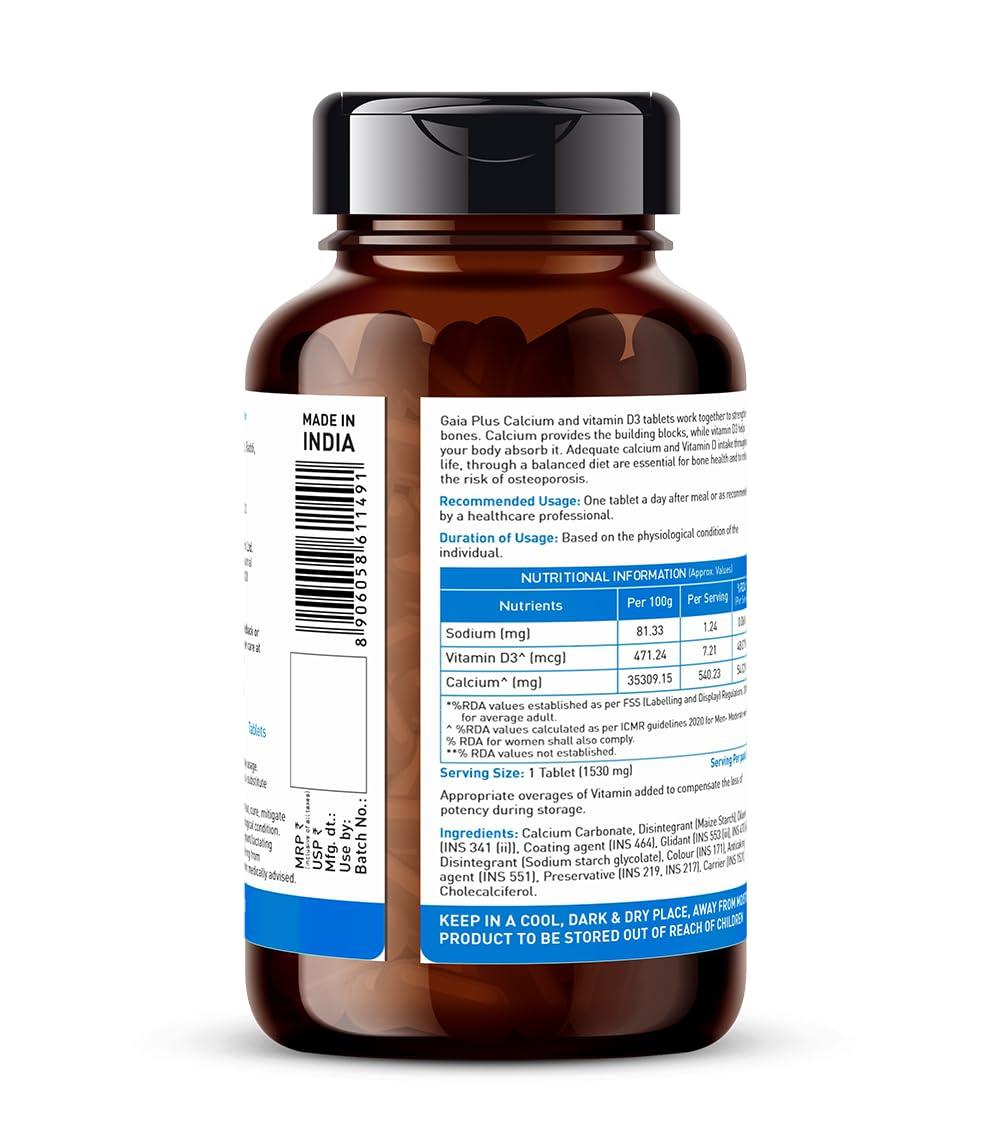 GAIA GAIA Plus Calcium & Vitamin D3 Tablets 60\'s