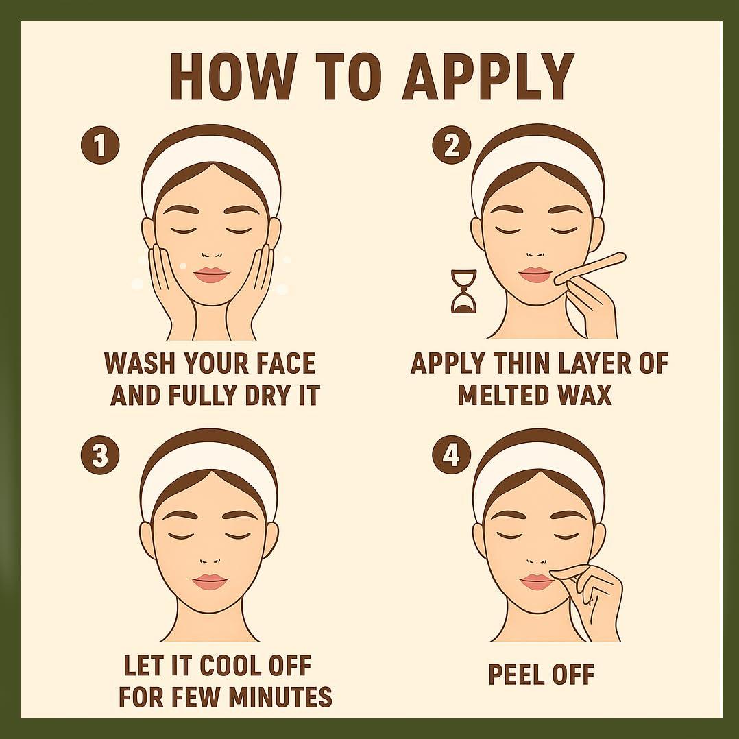 NOTCH FYORR No Strip Deep Charcoal Sensitive Areas Face And Body Katori Wax For Eyebrow/Upper Lips/Facial Hair/Bikni/Armpit/Underarms/Legs/Thigs Peel Off Hair Removal Wax (80Gram)