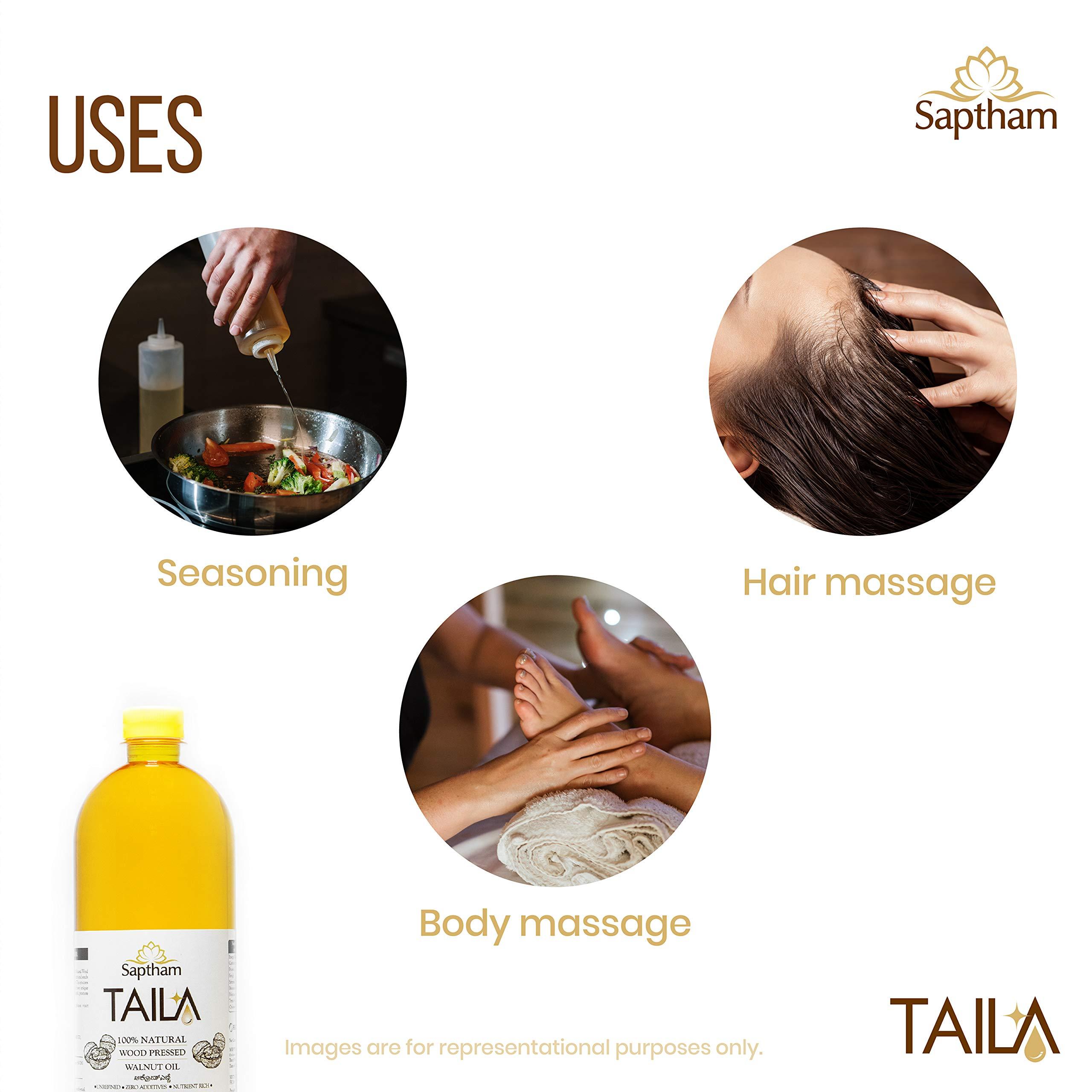 Saptham Saptham Taila 100% Wood Pressed/Cold Pressed Walnut Oil (100 ML)