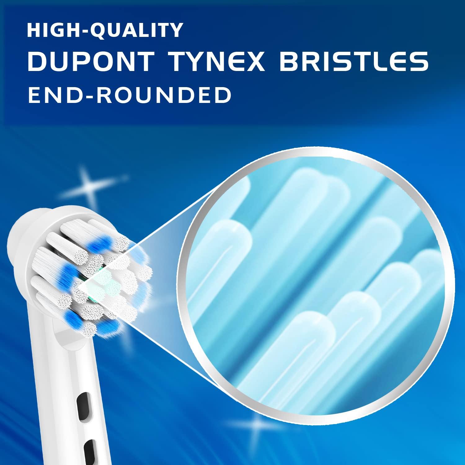 Whuppsi Replacement Toothbrush Heads Fit for Braun Oral B Electric Toothbrushes, 8PCS, Round Heads Compatible with Oral-B Pro Gum Care,Precision Clean,Timer,and Pro Vitality Triumph Genius Smart Series