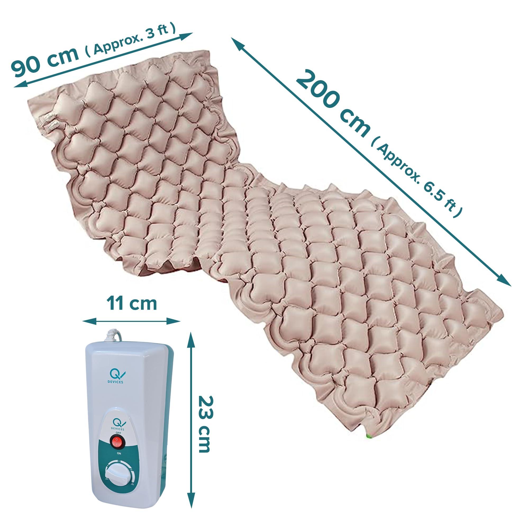 Q DEVICES Q DEVICES Portable Bubble Air Mattress with Compressor, Helps Prevent Bed Sore & Ulcers, Alternative Pressure Therapy, Anti-Decubitus Anti-Bedsore Bubble Pad Mattress