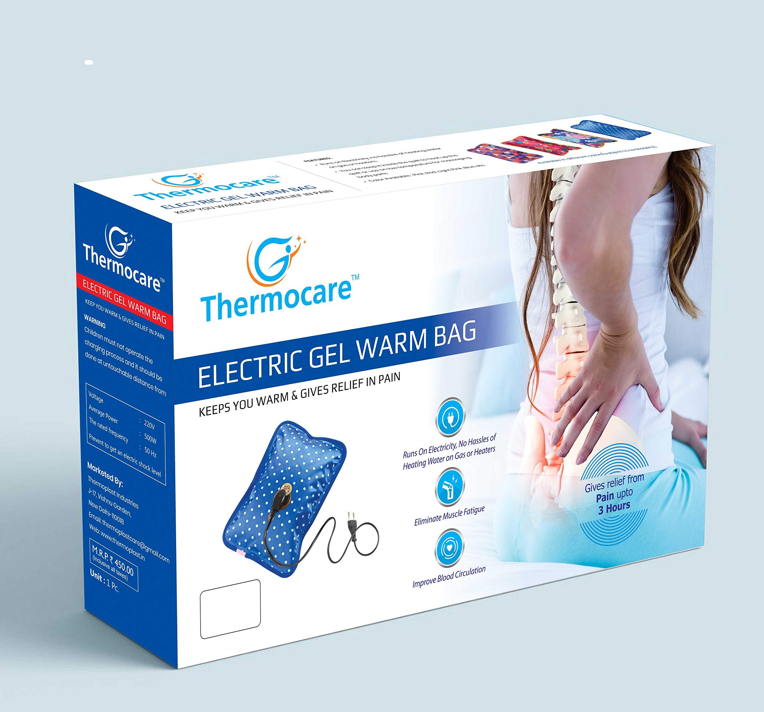 Thermocare Thermocare Gel Electric Warm gel Bag Hot water pad heating with electric poutch Auto Cut for Pain Relief Device,Assorted Multi Color & Design Pack of 3