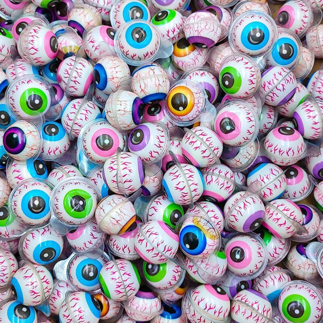 CandiExotics CandiExotics 3D Bursting Eyeball Jelly | Eye Candy | Ball Candy | Center Filled Gummy Candy | Spooky Halloween Jelly Balls | Jelly Candy 30 Pcs, 330 gm Jar