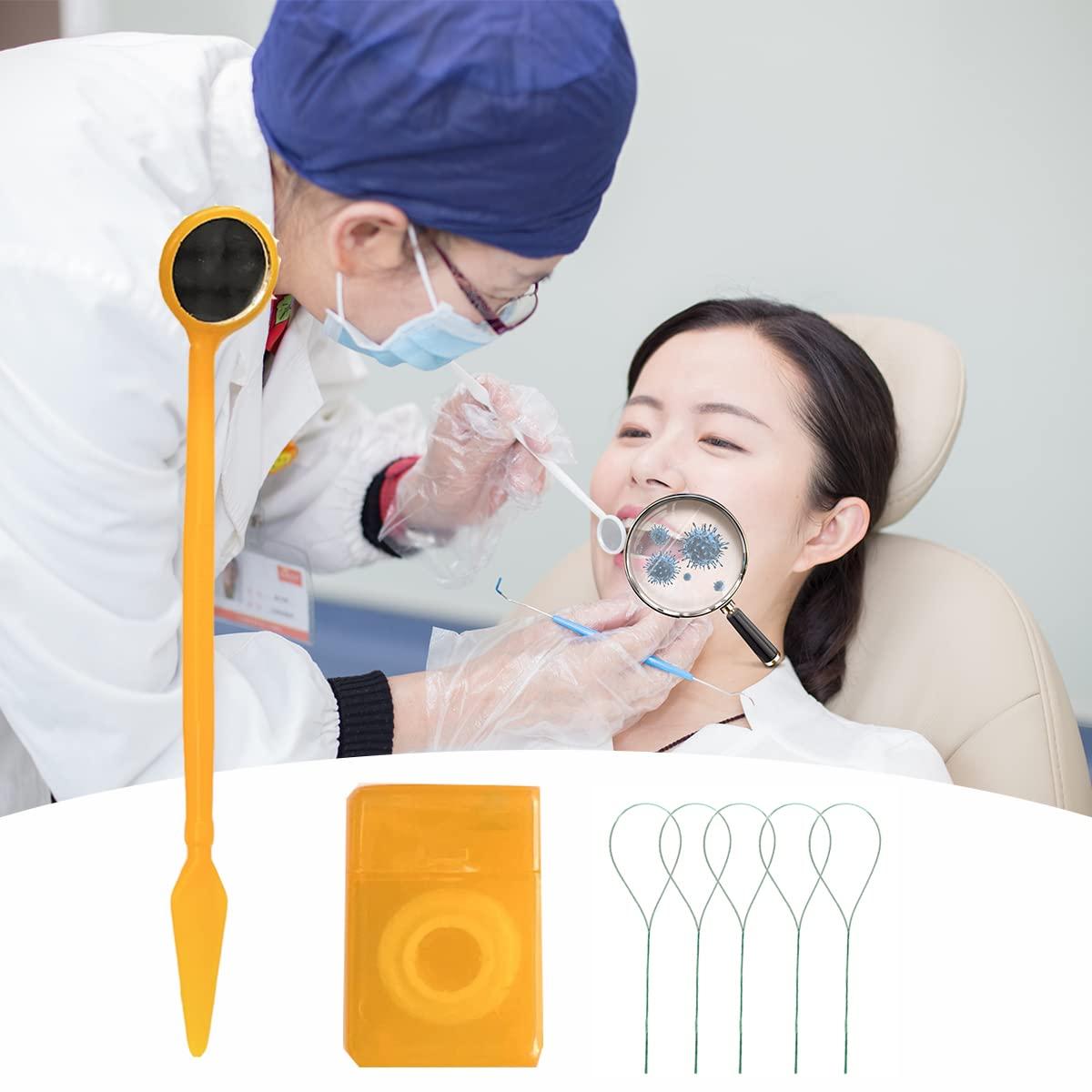 Ceonam Braces Cleaning Kit for Teeth , Portable Orthodontic Toothbrush Kit Oral Care Dental Travel Kit - Interdental Brush Dental Wax Dental Floss Toothbrush Box (Orange)