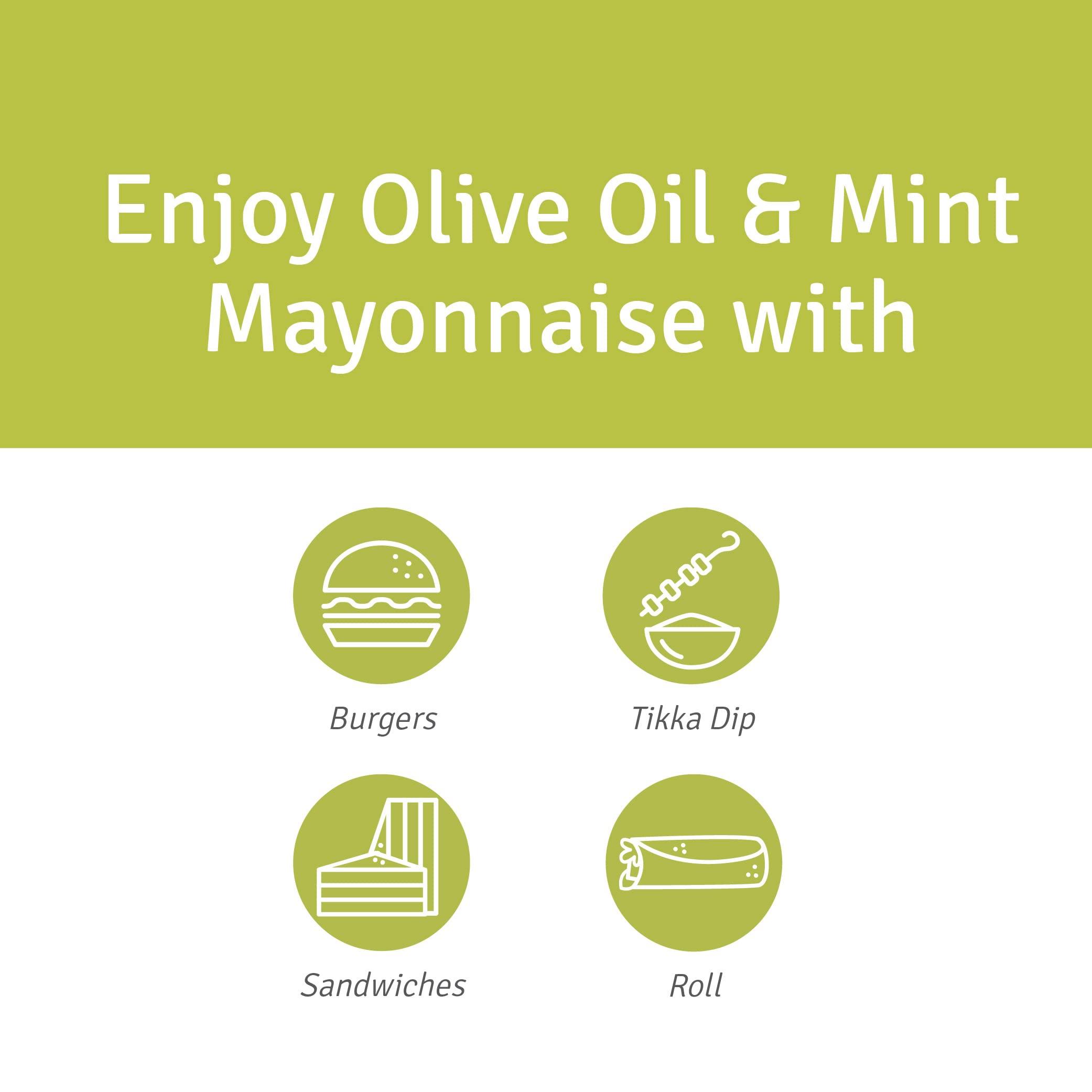 VEEBA Veeba Olive Oil Mayonnaise, 300g and Mint Mayonnaise, 300g - Pack of 2