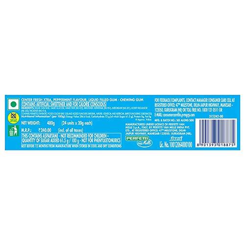 Center Fresh Center Fresh, Xtra Peppermint Flavour, Chewing Gum Stick Pack, 480 g- Pack of 24