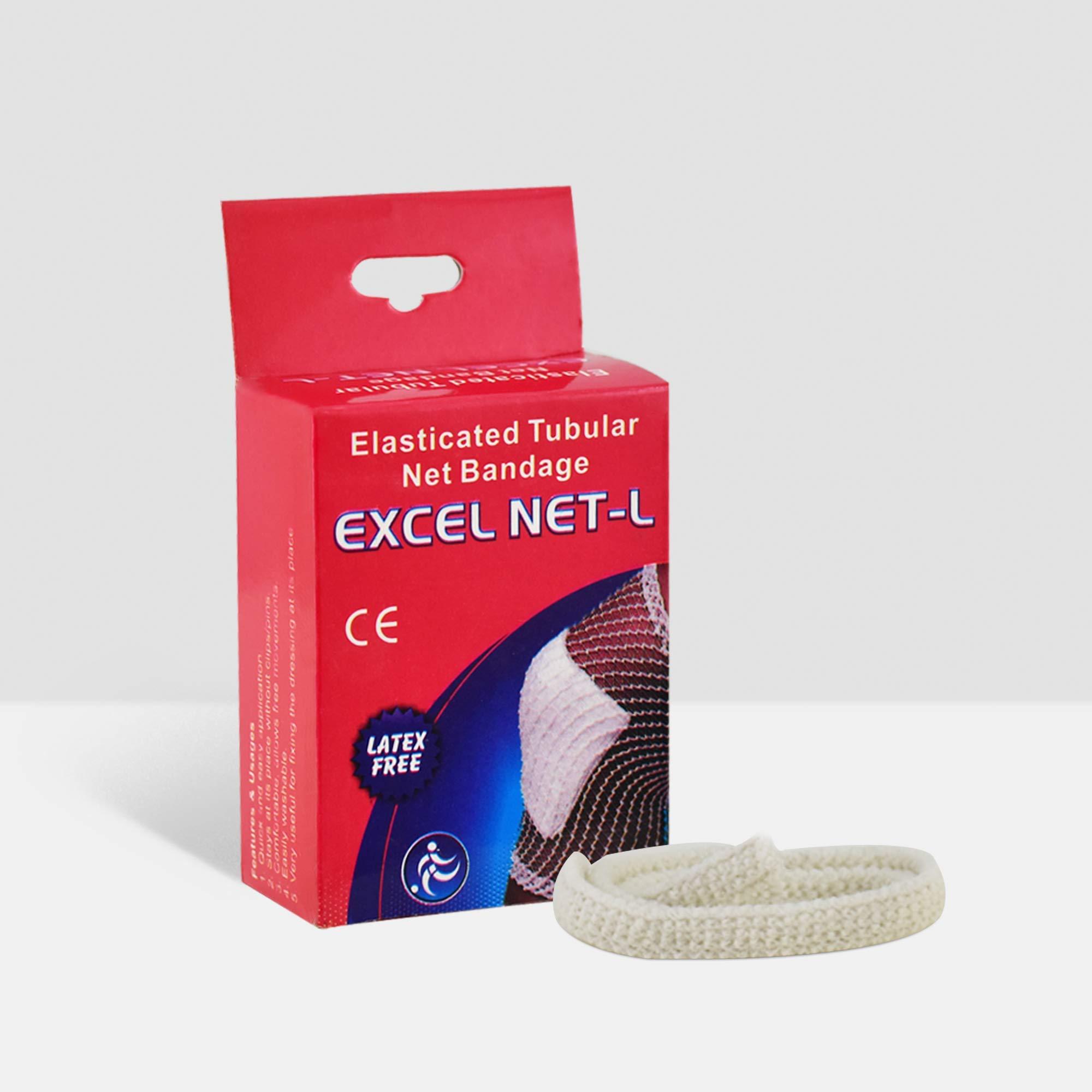 DR SABHARWAL'S Dr Sabharwal\'s Elasticated Tubular Net Bandage Elastic Net Wound Dressing, Tubular Gauze Stretch Bandage First-aid Dressing Wrap, Veterinary Size (3cm x 10m)