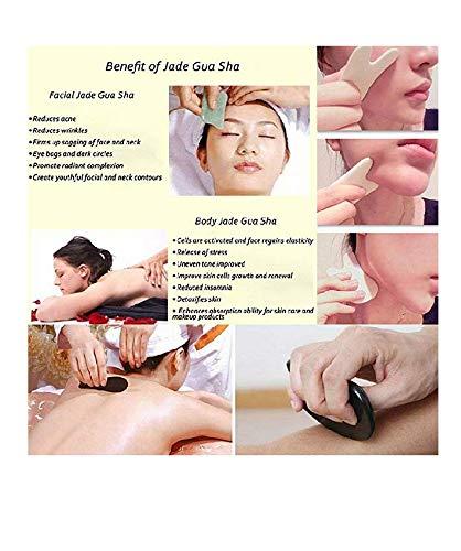 KANHA HANDICRAFT KANHA HANDICRAFT's (MT25) natural black obsidian Gua Sha massage tool for facial skincare,set of 4 tools,natural skincare tool,anti-wrinkles therapy,beauty therapy