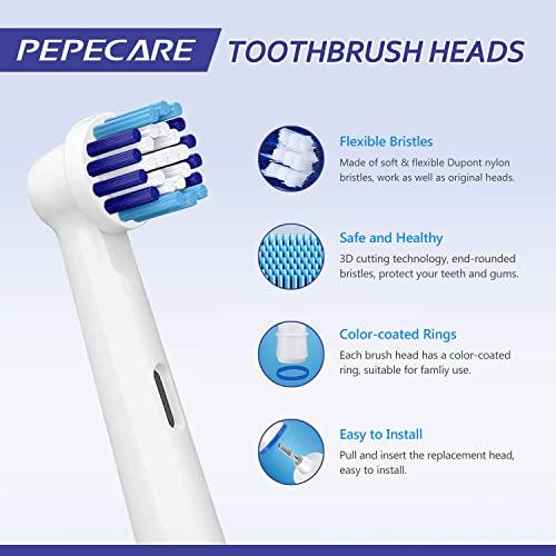 PEPECARE 8 Pack Replacement Toothbrush Heads Compatible with Braun Oral-B Professional Care 500 1000 2000 2500 3000 5000 Vitality Pro Smart Genius Toothbrushes