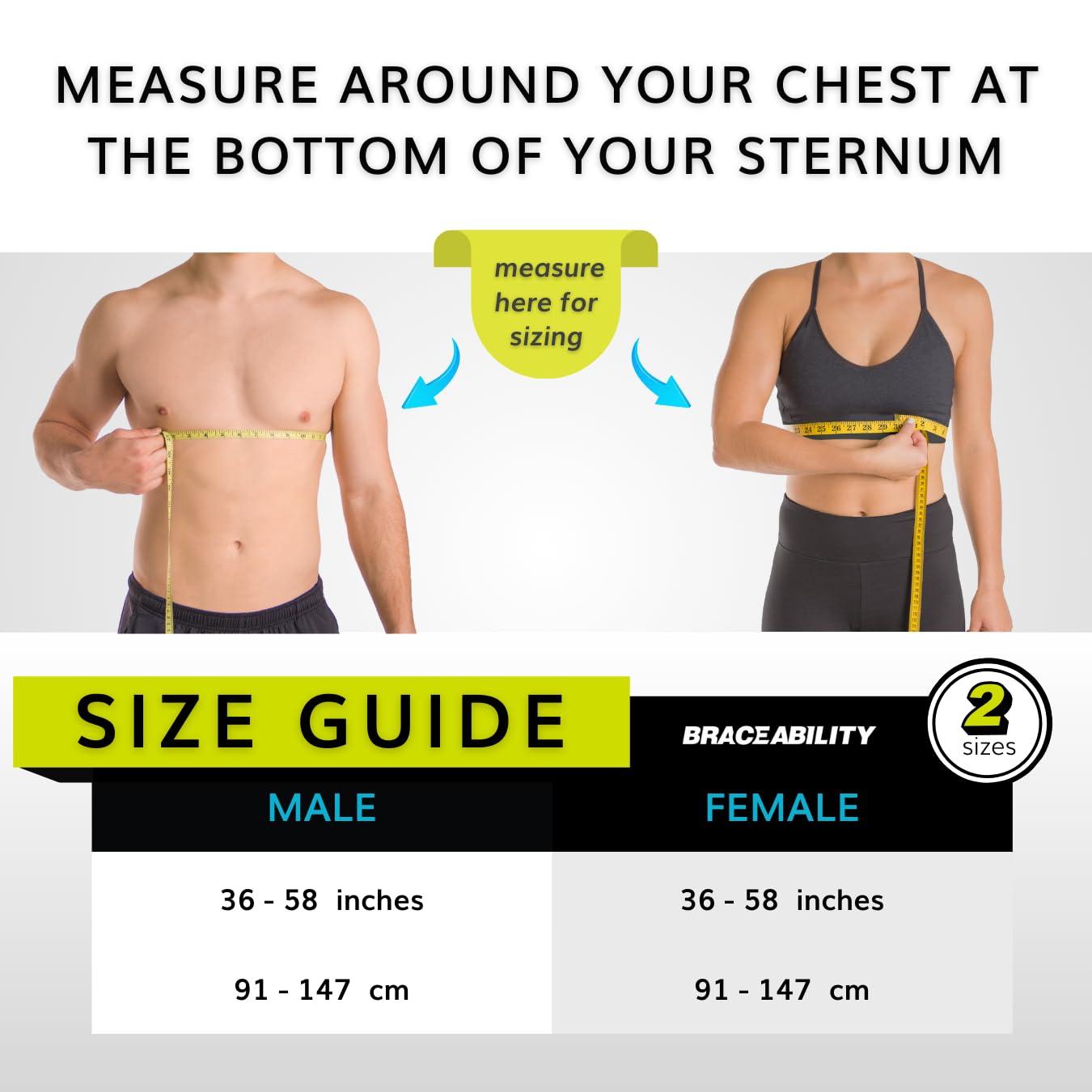 BraceAbility Universal Male : BraceAbility Rib Injury Wrap for Sore Or Bruised Ribs-Male