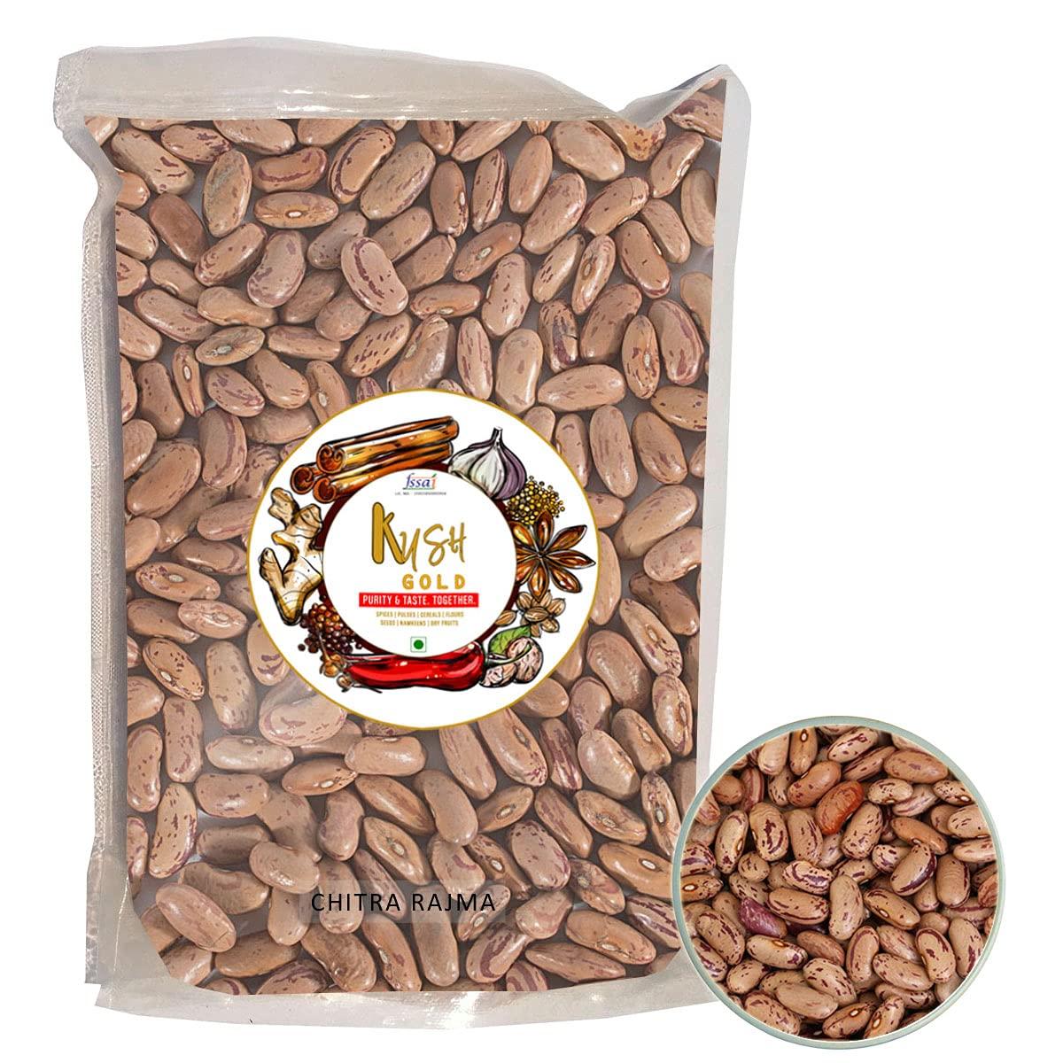 Kush Gold Kush Gold Rajma Chitra/Speckled Kidney Beans/Rajma Chitkabra (750gm Pack)
