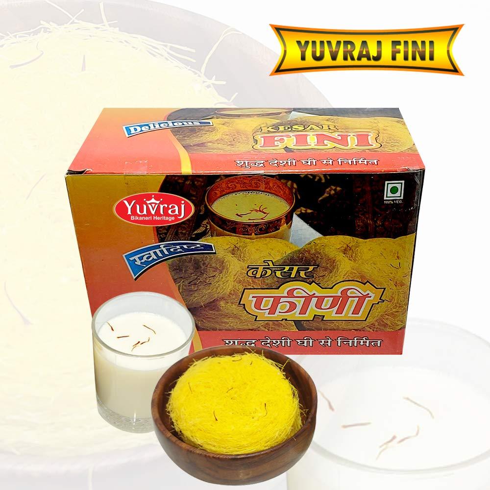 Yuvraj Food Product Yuvraj Food Product Phinni kesar Fini (Dhoodh finni) without sugar     Wedding special sweets 400 Gm pack Box