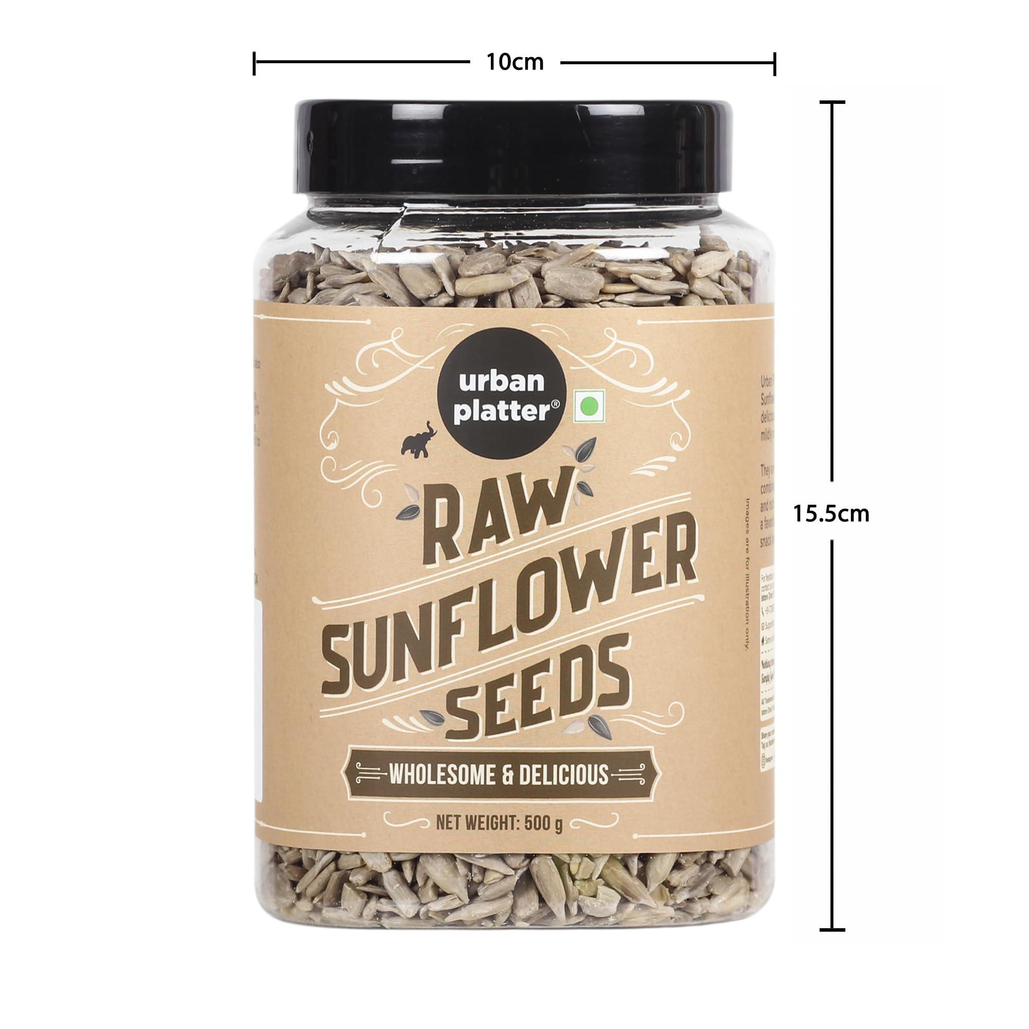 urban platter Urban Platter Raw Sunflower Seeds, 500g (Use in Salads, Trail Mixes, Baked Goods, Granola Bars, Desserts | Source of Protein & Fibre | Keto Diet Friendly | Immunity Booster | Pepitas Seed | Healthy Superfood Snack)