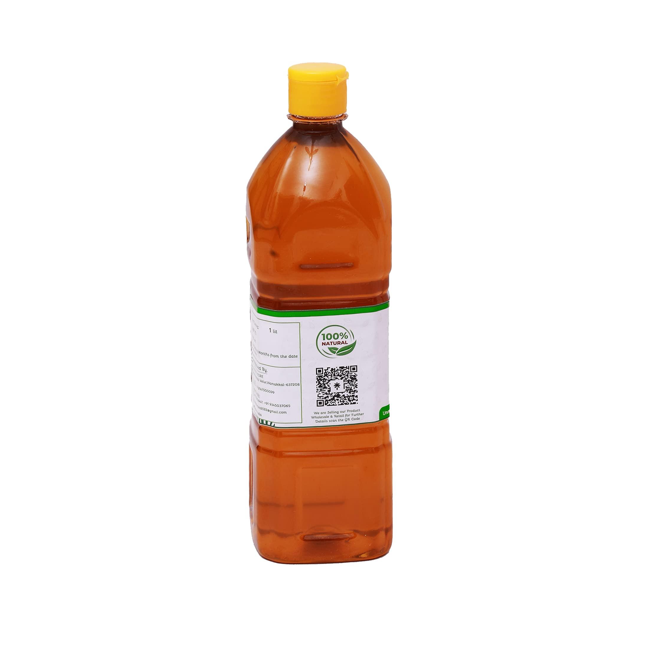 Generic JM Natural Foods Unrefined Sesame oil - 1L | JAIHIND | Own Farm | Chekku/Ghani | 100% Natural | Great for Cooking & Personal Care | Gingelly Oil | Cold Pressed Nallennai