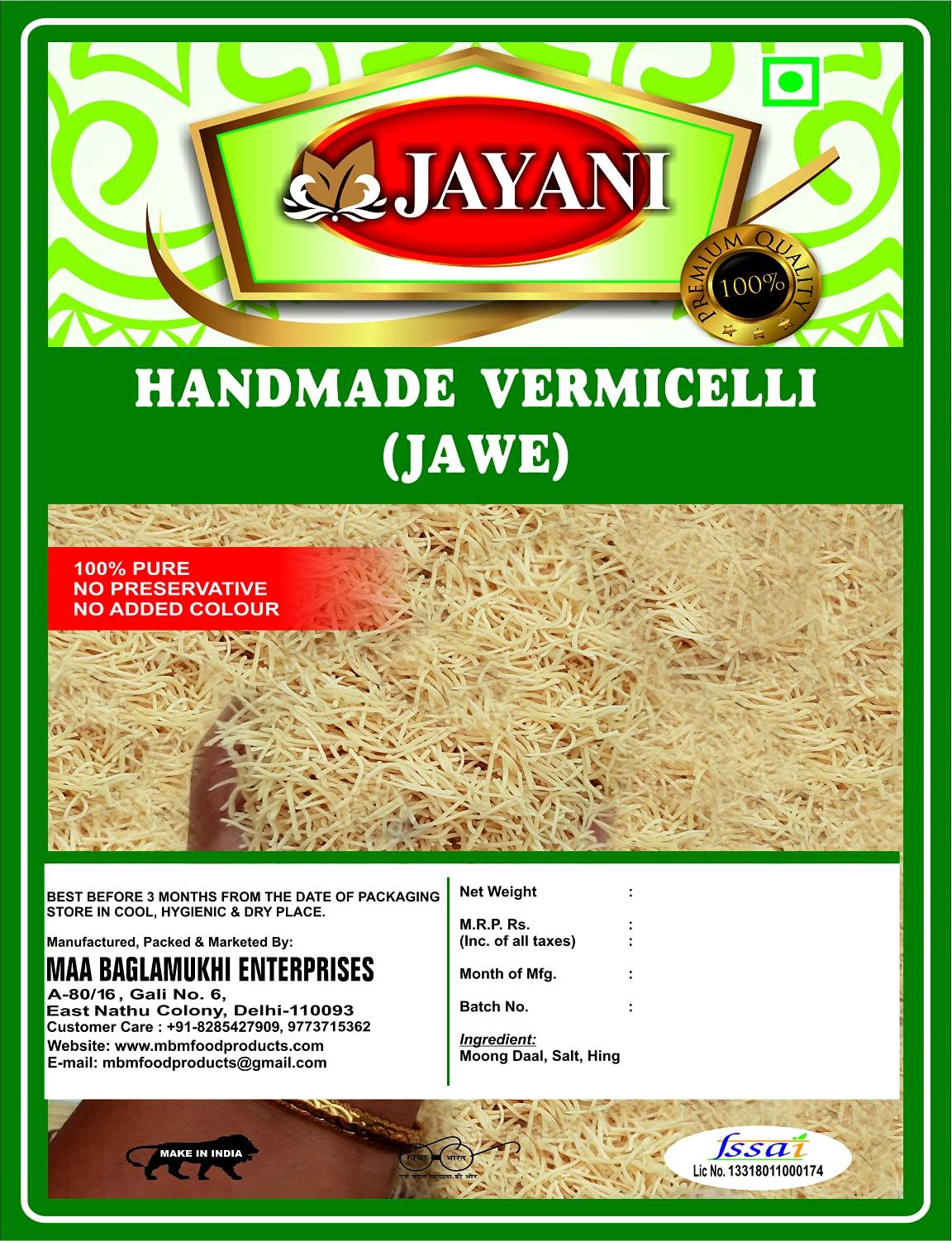 JAYANI Jayani Handmade Jawe | Vermicelli | Seviyan 800 gm