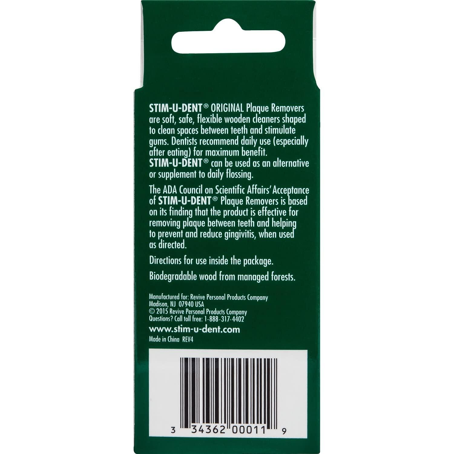 Natural Dentist Stim-U-Dent Plaque Removers 24 Packs of 25 Picks/Pack (600 Picks) - Mint Flavor