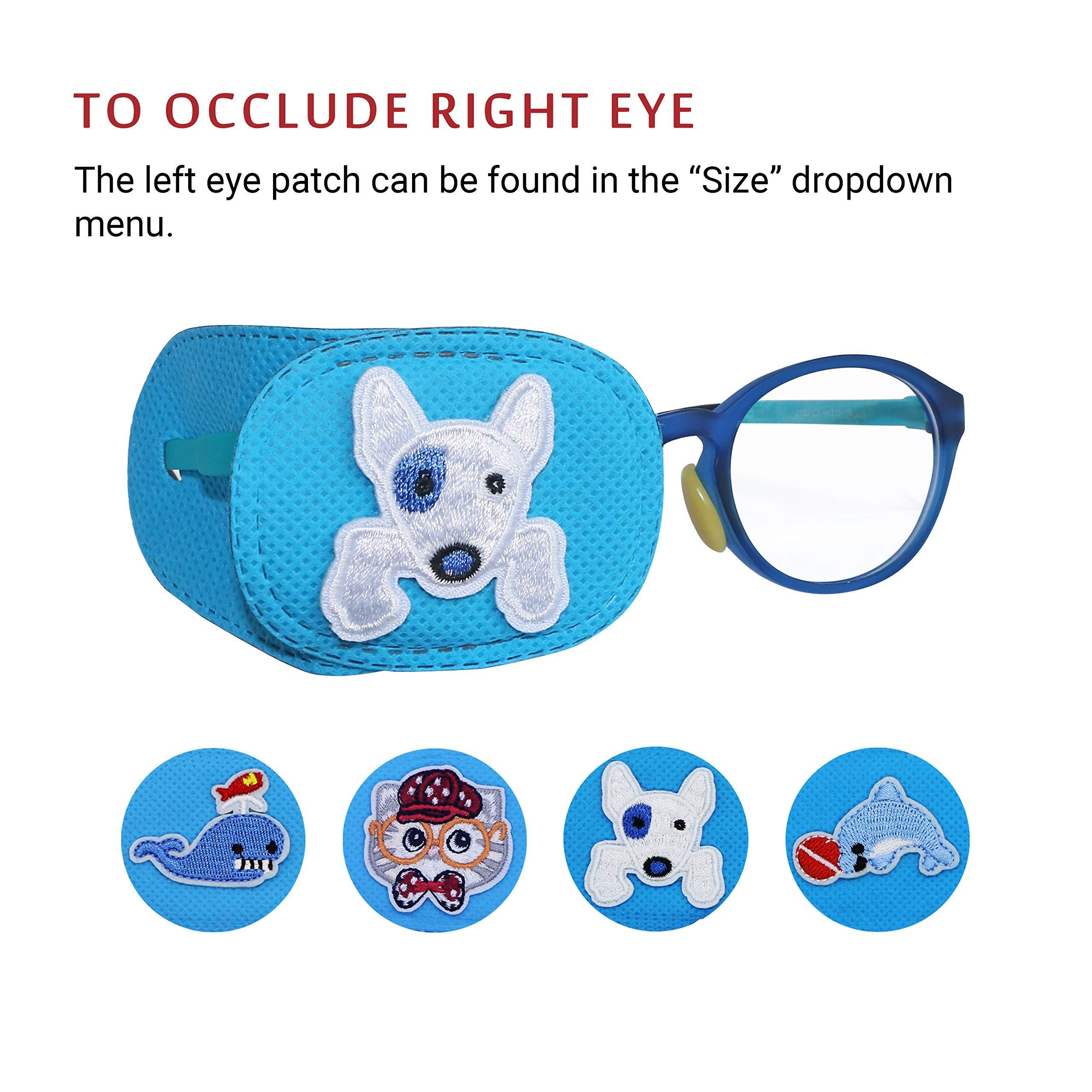 Astropic Astropic 4Pcs Eye Patches for Kids Girls Boys Eye Patch for Glasses Medical Patches for Adults Children with Lazy Eye Amblyopia Strabismus and After Eye Surgery (Right Eye, Blue)