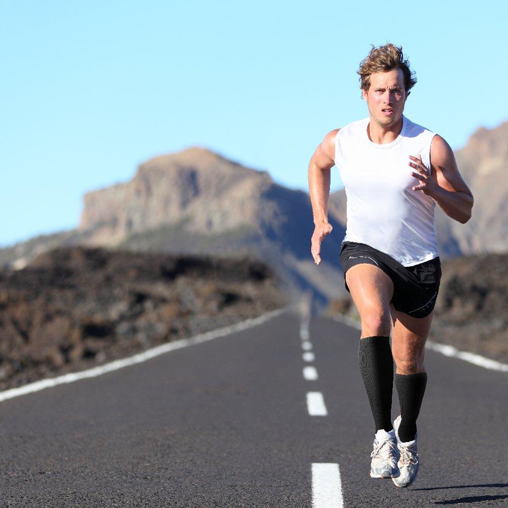 Double Couple 4 Pairs Compression Socks for Men and Women 20-30 mmHg Compression Stockings