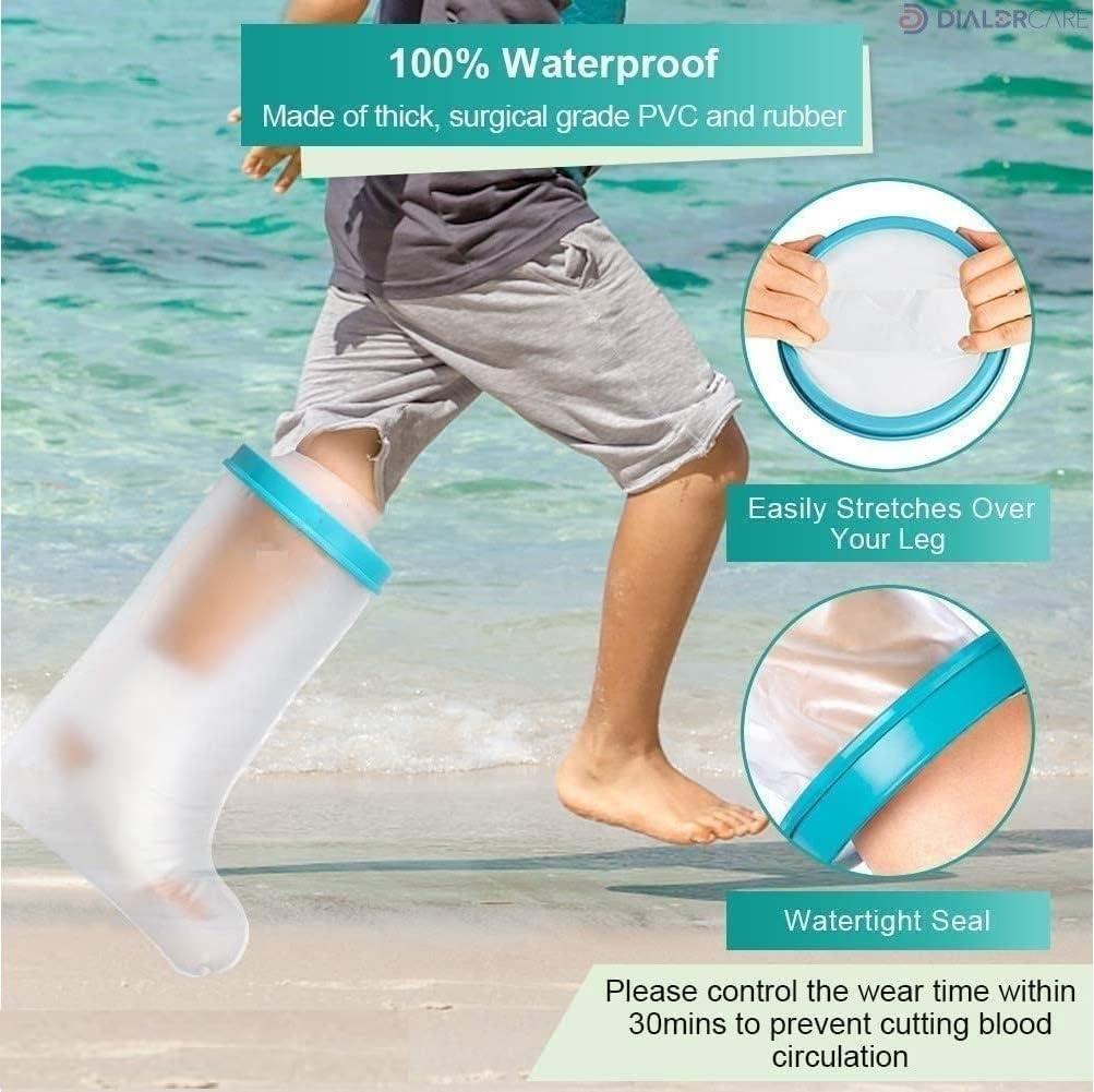 CARTSHOPPER CARTSHOPPER 100% Waterproof Leg Cast Cover for Showering Reusable Adult Short Leg Cast Protector Cast Covers for Shower Leg, Cast Bag for Shower Cast Cover for Showering Foot