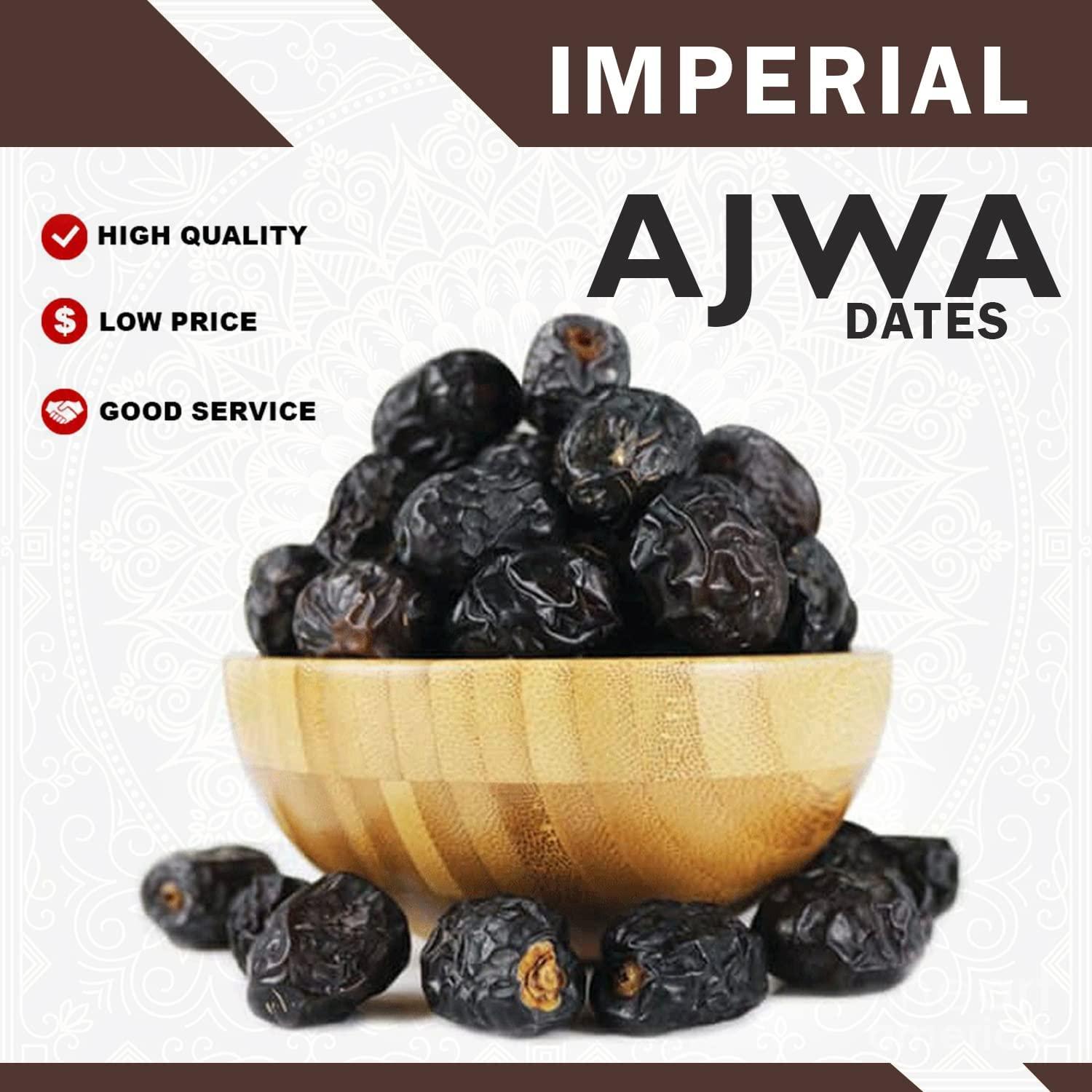 IMPERIAL IMPERIAL AJWA AL MADINA DATES | AJWA AL-SAUDI DATES | AJWA KHAJOOR | AJWA KHAJUR | SAUDI ARABIA DATES | ORIGINAL AJWA DATES | BLACK KHAJOOR | BLACK DATES | IMPORTED DATES | 1.5 Kg (500g x 3 Pcks))