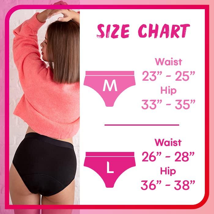 Kotex Kotex Reusable Period Underwear (Large size, pack of 1) for light/medium flow period protection | Leakproof with Odour Control | Easy to wash - Washable upto 50 times | Full Coverage