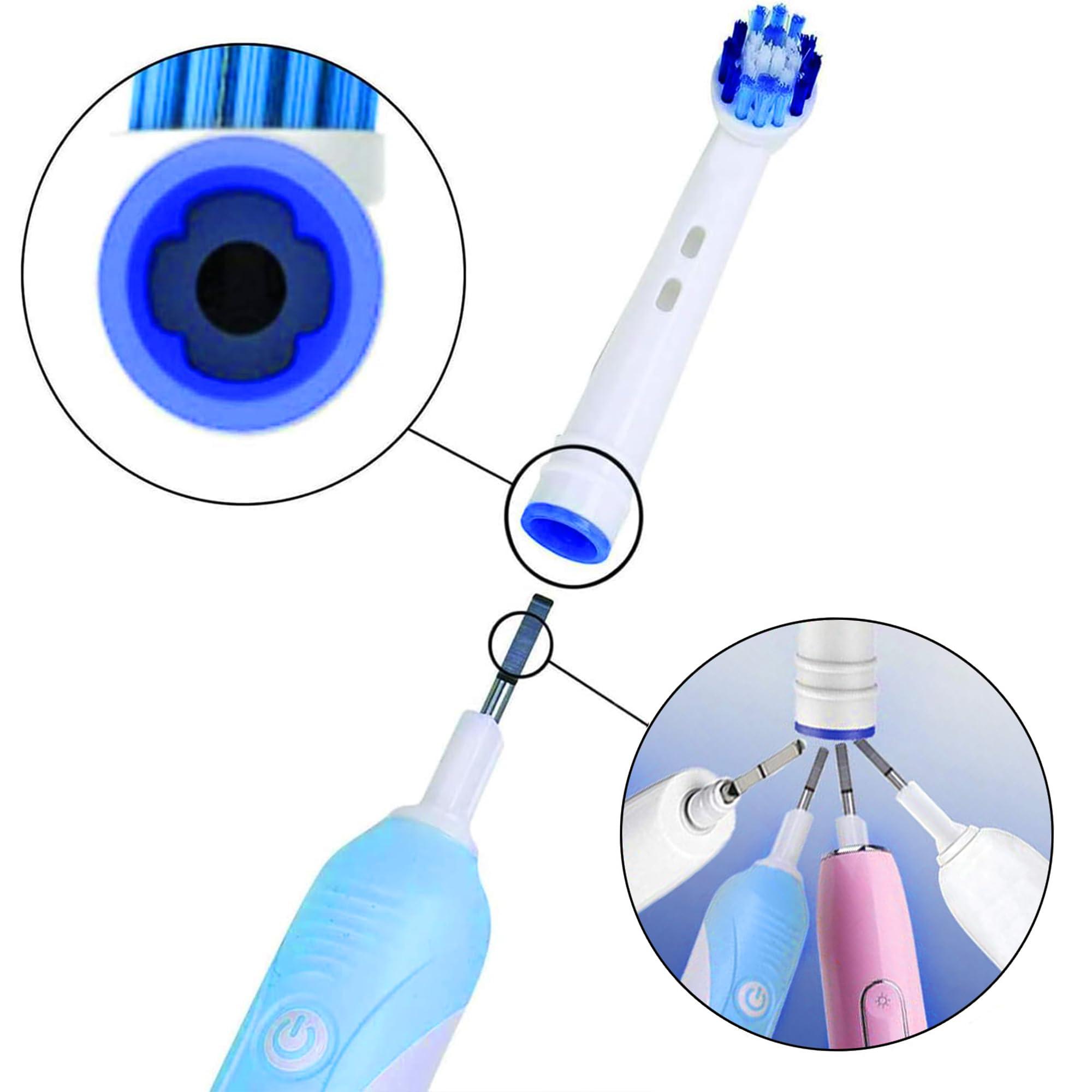 Alayna Replacement Toothbrush Heads Compatible with Oral B Braun- Pack of 4 Professional Electric Toothbrush Heads- Precision Refills for Oral-b 7000, Clean, OralB Pro 1000, 9600, 500, 3000, 8000, Plus!