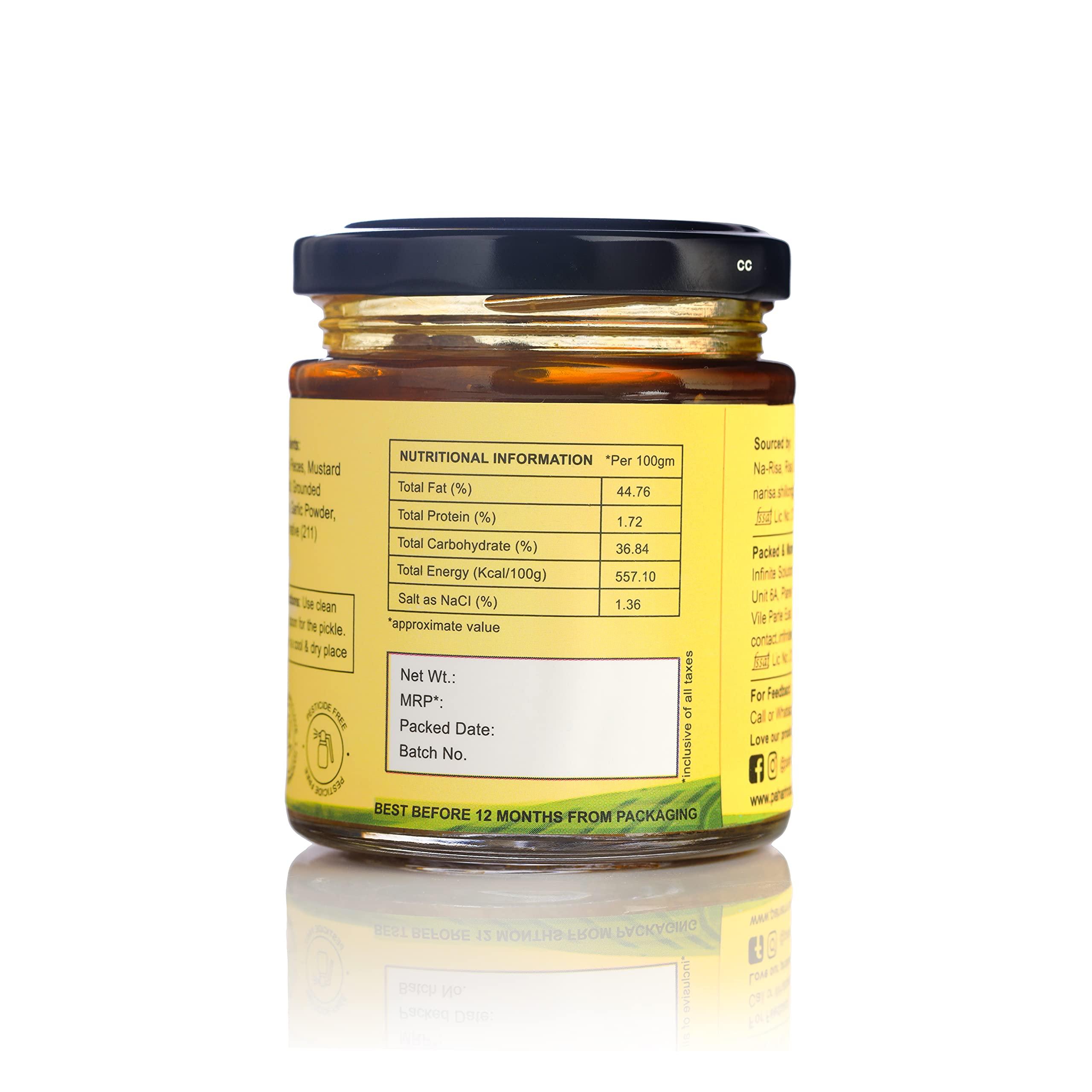 Pahari Roots Pahari Roots Mango Pickle from Meghalaya | 400Gm (2 Bottles of 200G Each)