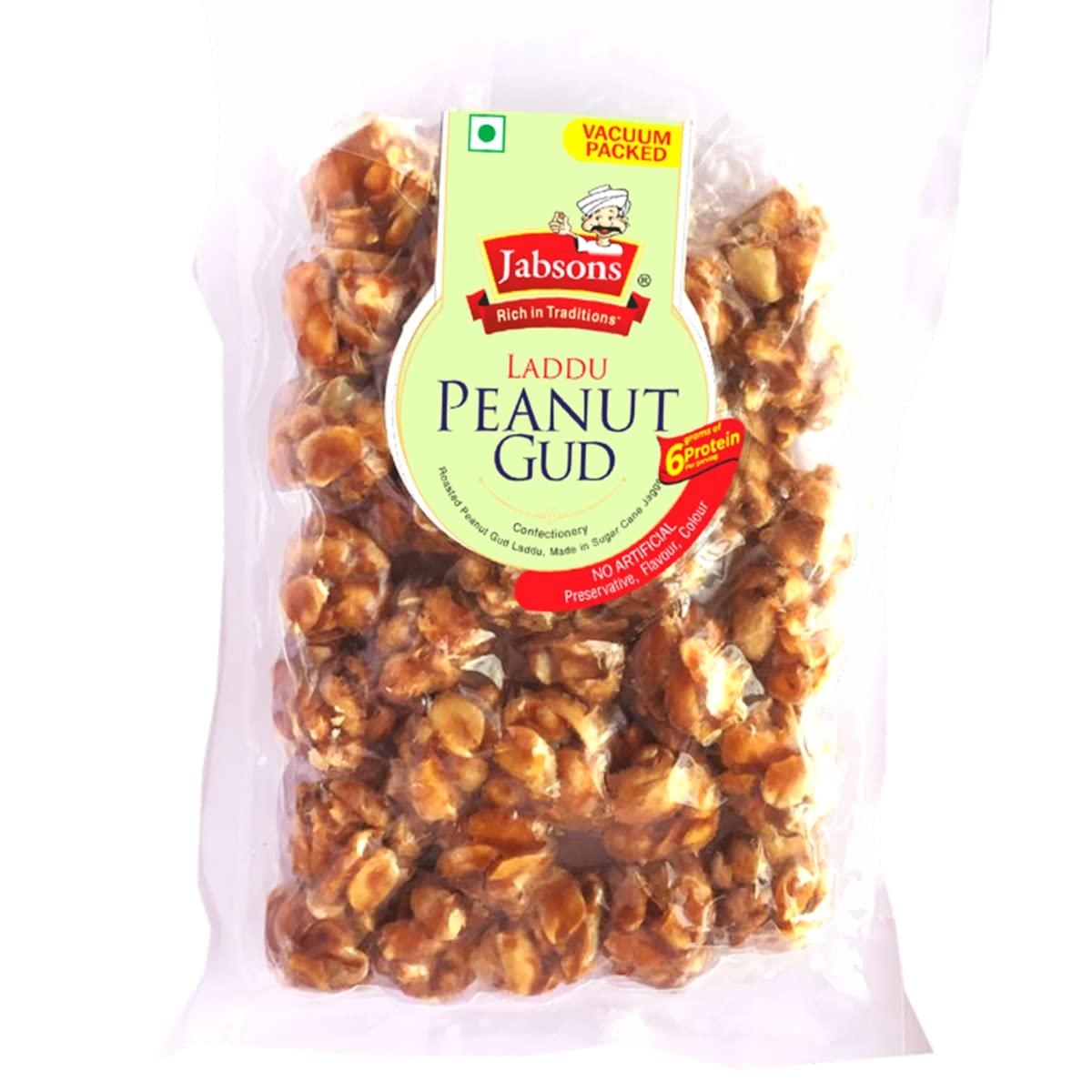 Jabsons Jabsons Chikki Peanut Laddu 210G |Winter Special Jaggery (Gud) Peanut Ladoo |Indian Mithai |Jaggery Peanut Balls