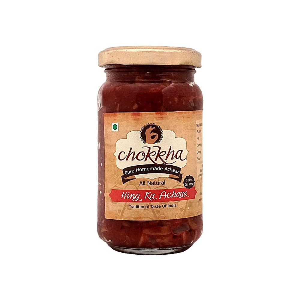 Chokkha Chokkha Traditional Homemeade Hing Mango Pickle (Hing Aam) | No colour Added | Vegan | 100% Oil-Free | Combo of 2| 200 Gm Each