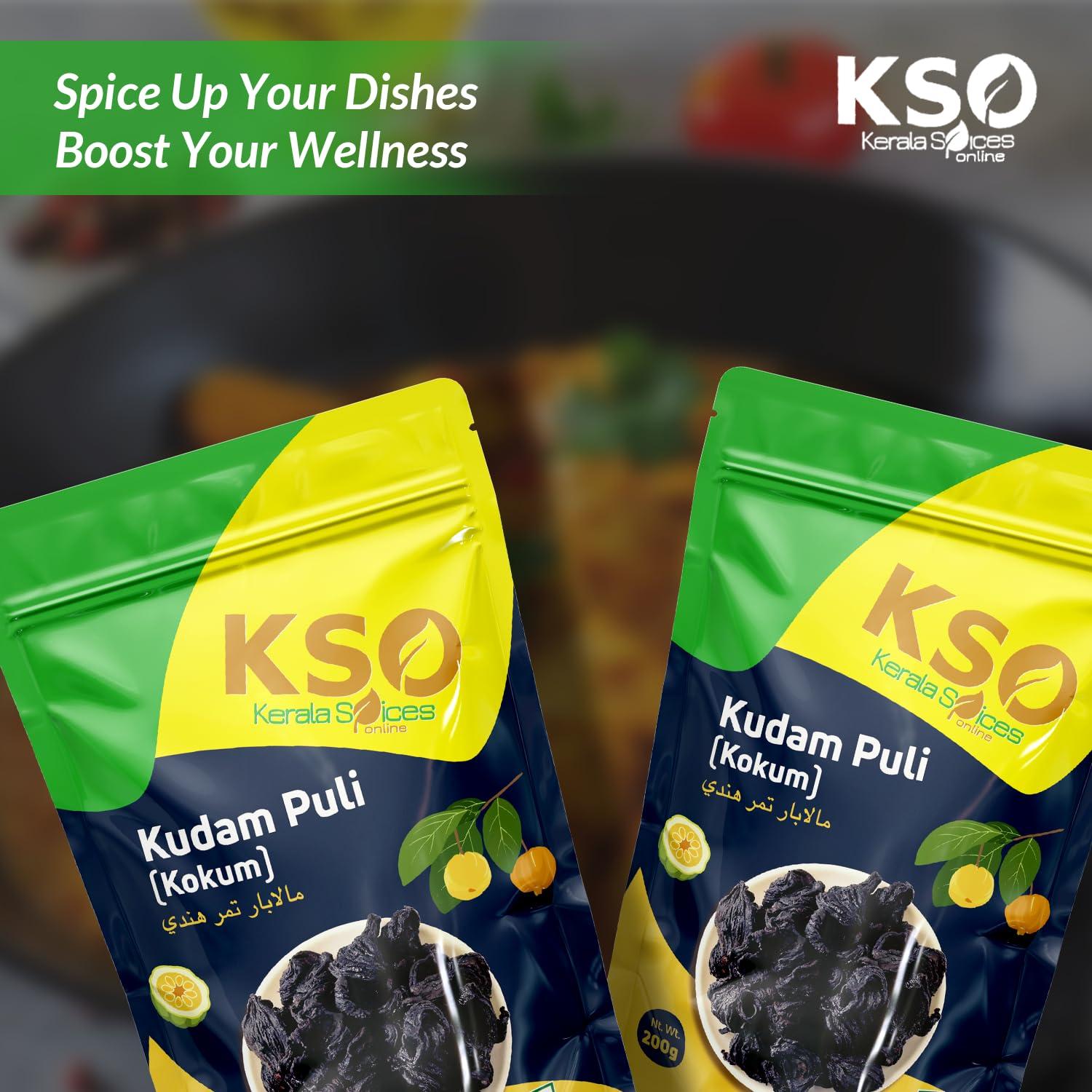 keralaspicesonline Kerala Spices Natural Kudampuli 50 gm Dried Malabar Tamarind Seedless Garcinia Cambogia Brindleberry