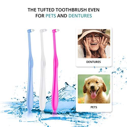 Boao 12 Pieces Tufted Toothbrush End-Tuft Tapered Trim Toothbrush Soft Trim Wisdom Toothbrush Single Compact Interdental Interspace Brush