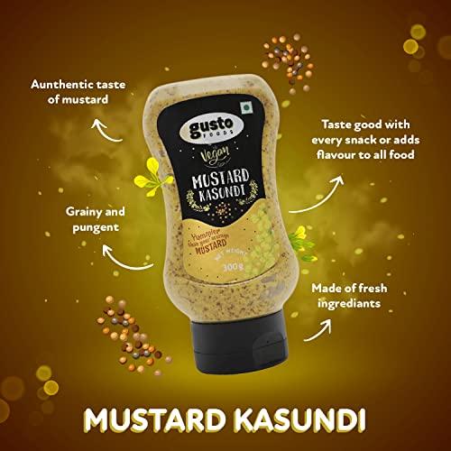 Gusto Foods Gusto Foods Mustard Kasundi Sauce 300g | Authentic Pungent Mustard Sauce | Traditional Bengali Mustard Sauce