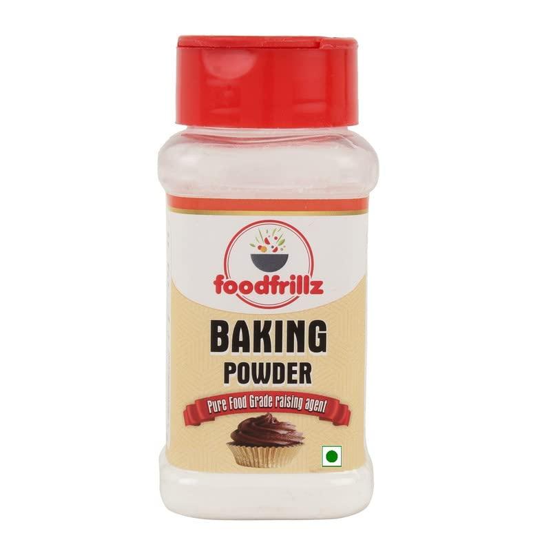 FOODFRILLZ foodfrillz Combo of 5 Baking Ingredients - Whipping Cream Powder 100 g, Cocoa Powder 60 g, Baking Powder 100 g & Baking Soda 140 g, Bakefrillz Vanilla Essence (20 ml)
