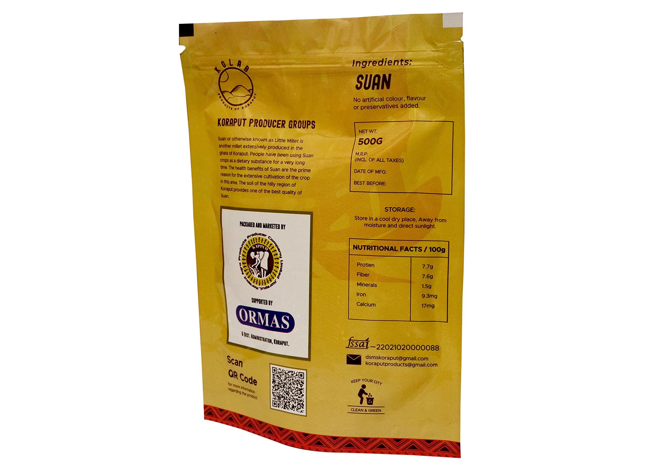 Generic Suan Rice (Little Millet) Cultivated by the Tribal Farmer from Eastern Ghats of Koraput,Supported by ORMAS Government of Odisha