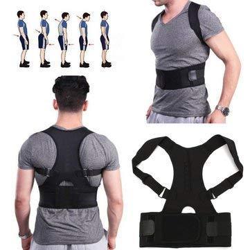XSOURCE XSOURCE Back Support Belts Posture Corrector Back Brace, Improves Posture and Provides For Lower and Upper Back Pain Men and Women, Back Support Belt For Back Pain,(Black) SH24 (Large, 88-97cm)