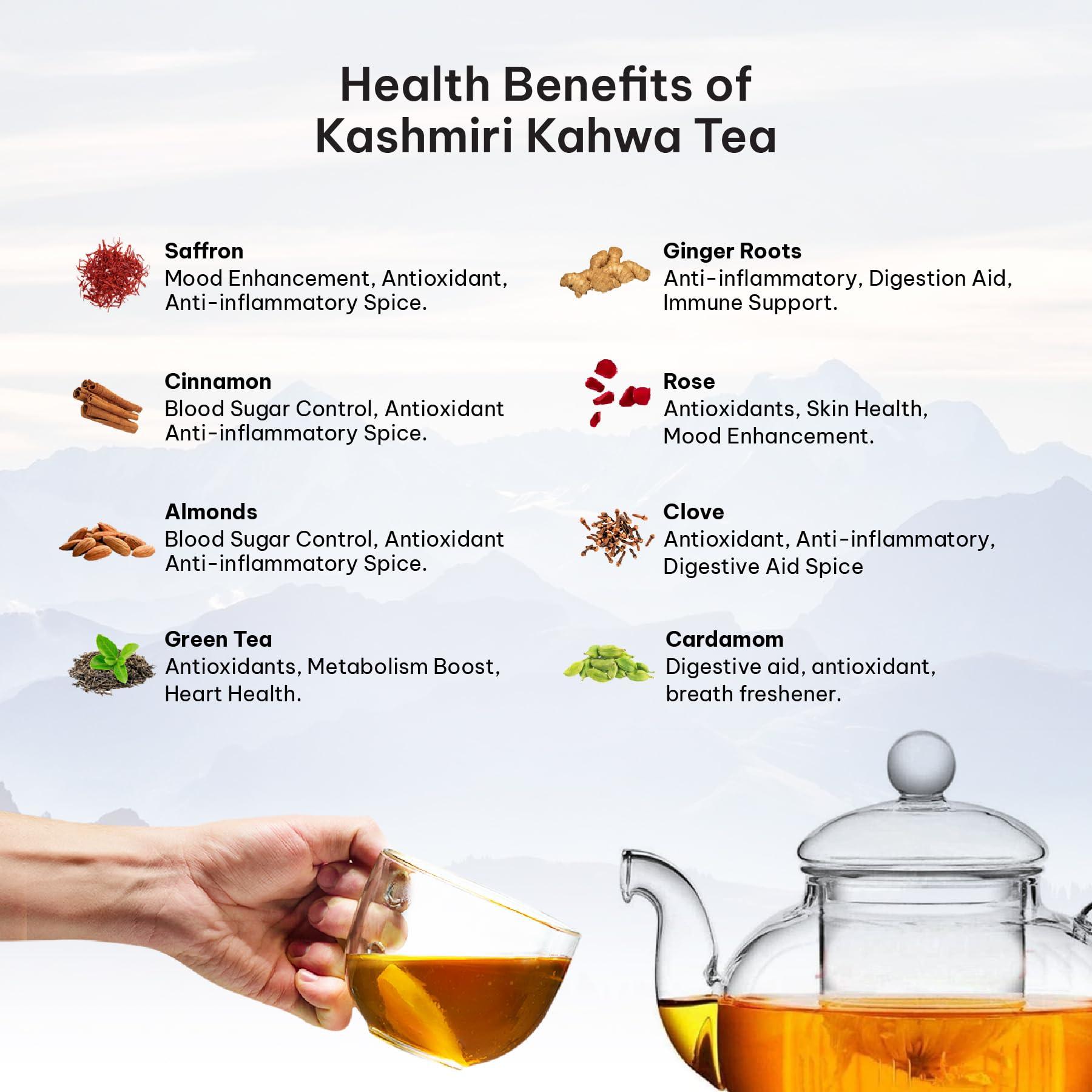 TeaRaja Tearaja Kashmiri Kahwa Green Tea, 100g