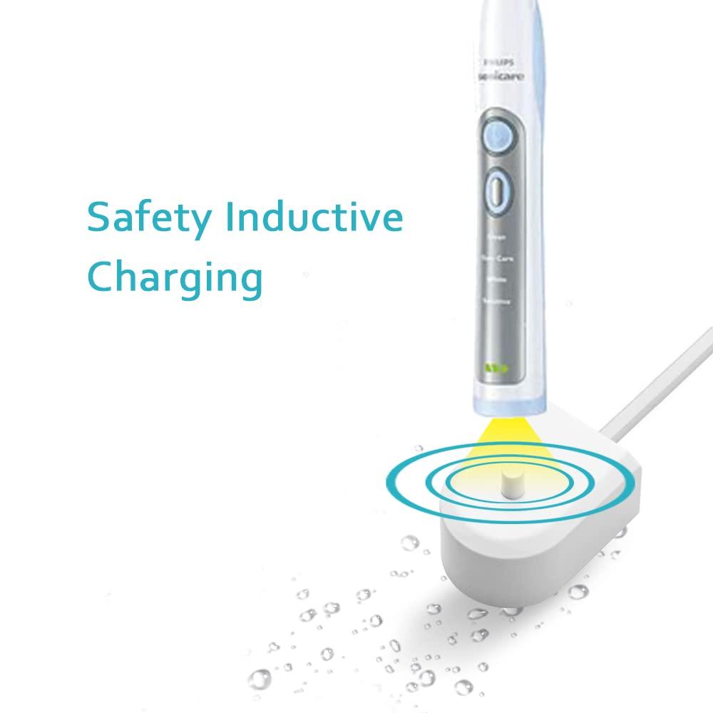 HARBENDI Replacement for Philips Sonicare Toothbrush Charger HX6100 Charging Base Flosser, HX3000 / HX6000 / HX8000 / HX9000 Series Portable Waterproof Electric Toothbrush Power Cord 3.3Ft