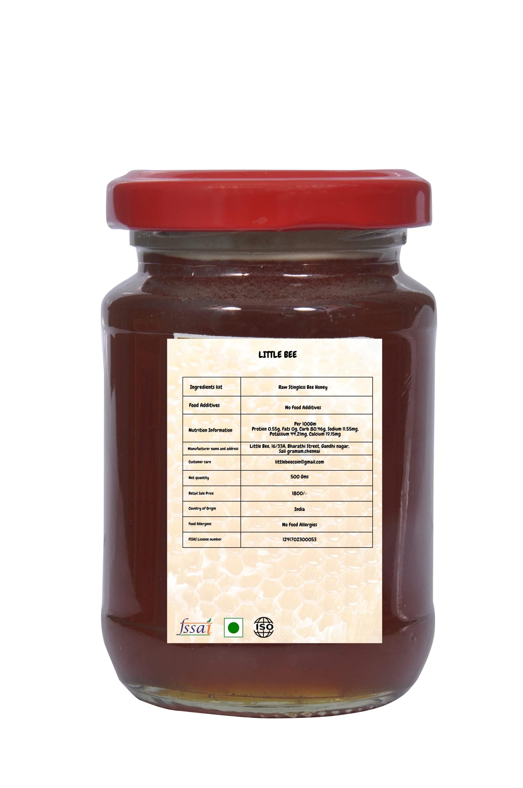 Little Bee Little Bee - Chiruthen - Raw Stingless Bee Honey - 500 Grams - Origin - Sulthan Batheri