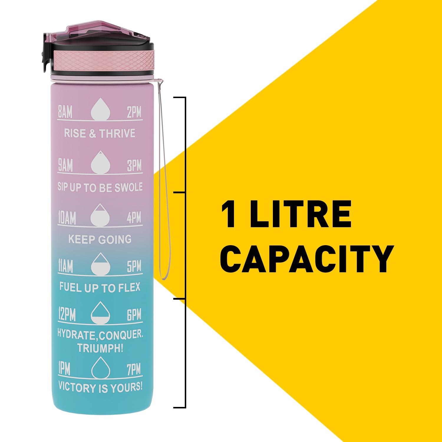 MuscleBlaze MuscleBlaze Sipper Bottle for Adults & Kids, BPA-Free & Leakproof (Tropical Pink, 1 Litre)