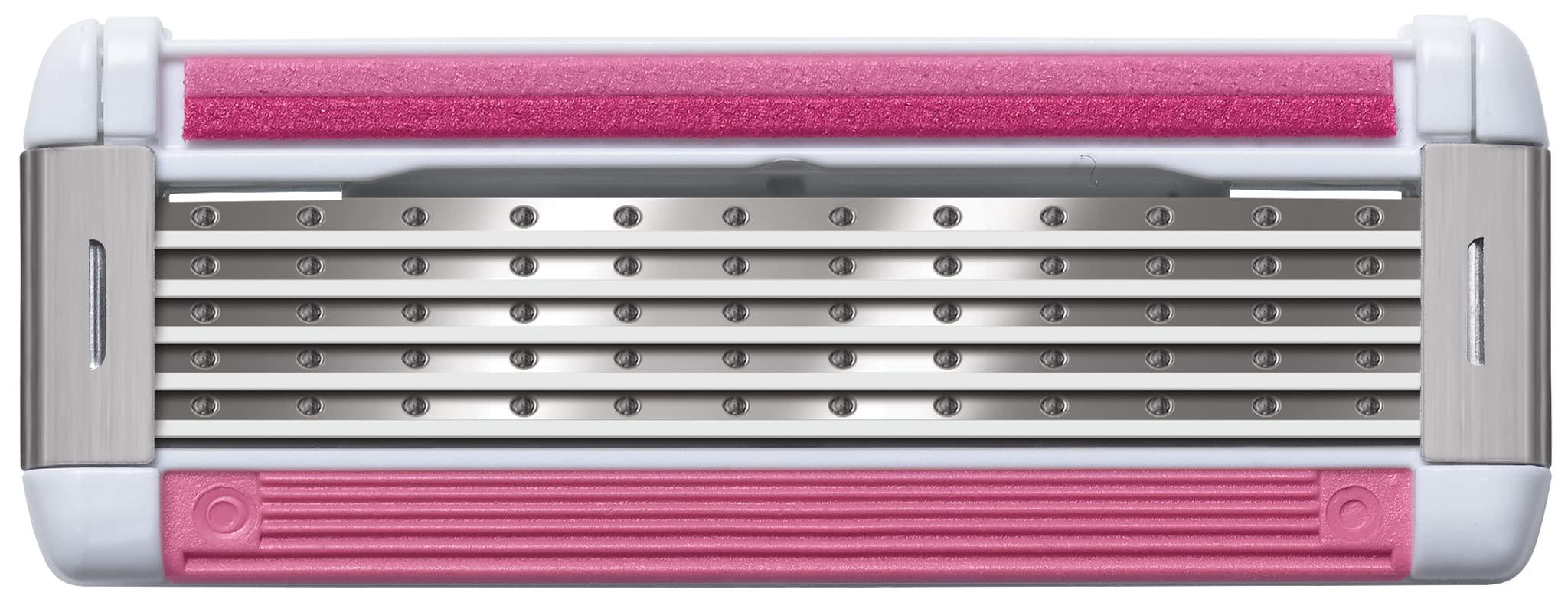 BIC BIC Click 5 Soleil Women\'s Razor Refills with 5 Flexible Blades and Recyclable Box, Pink, 8 Count