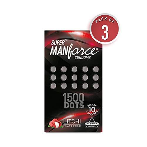 Manforce Manforce More Long Lasting Extra Dotted Condoms (Pack of 3 Condoms)