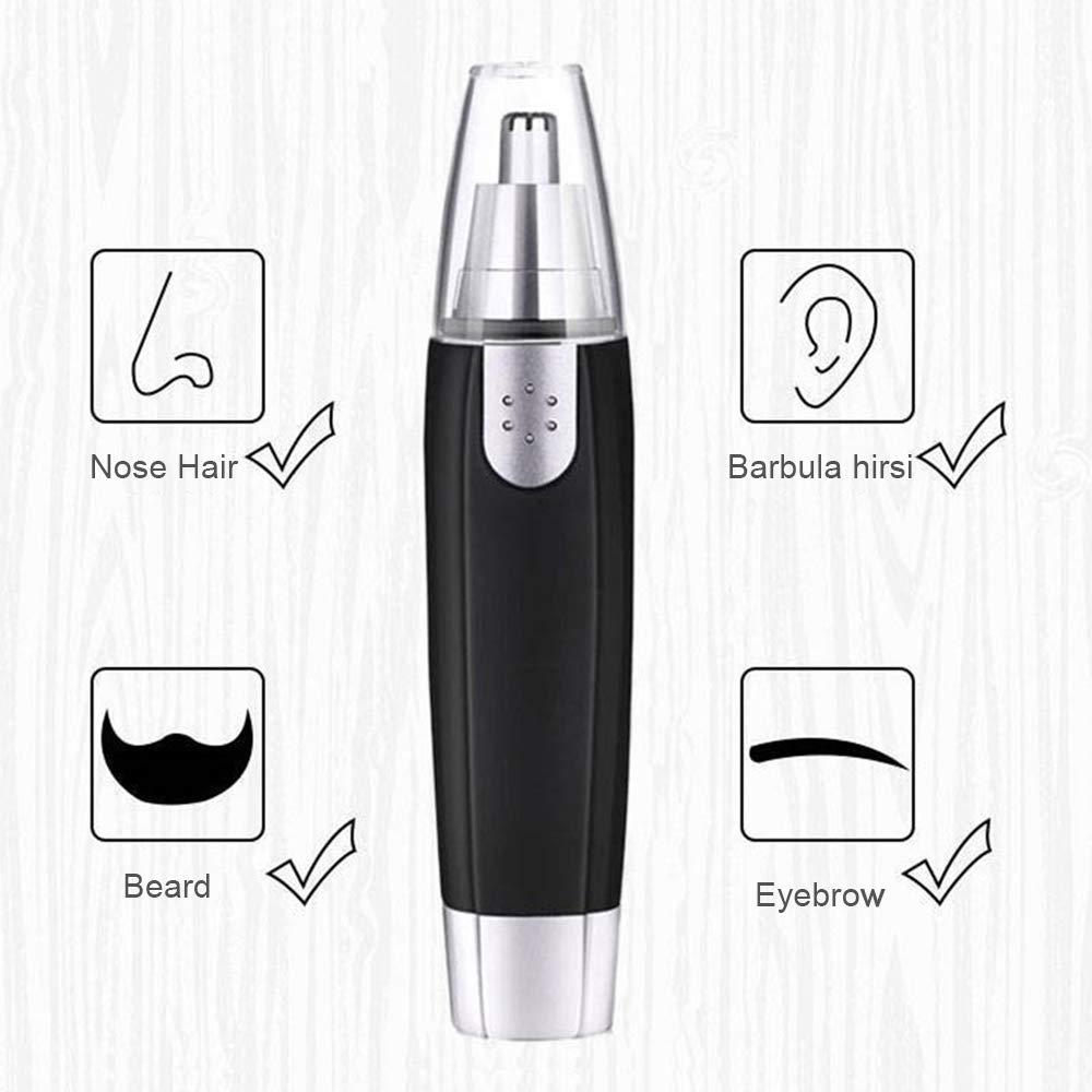 Qnotici YD-101 Nose Hair Trimmer Painless Ear Facial Hair Removal Water Resistant Hygienic Clipper Mirror Design for Nose Ear Eyebrow